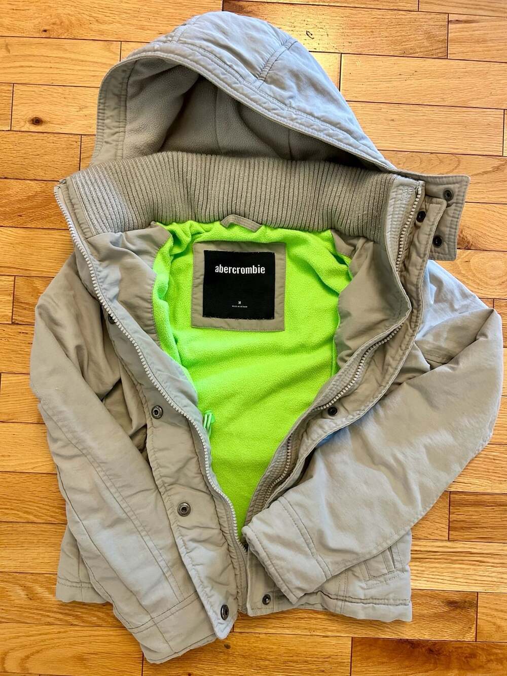 Abercrombie & Fitch Winter Jacket Size M Gray Hooded